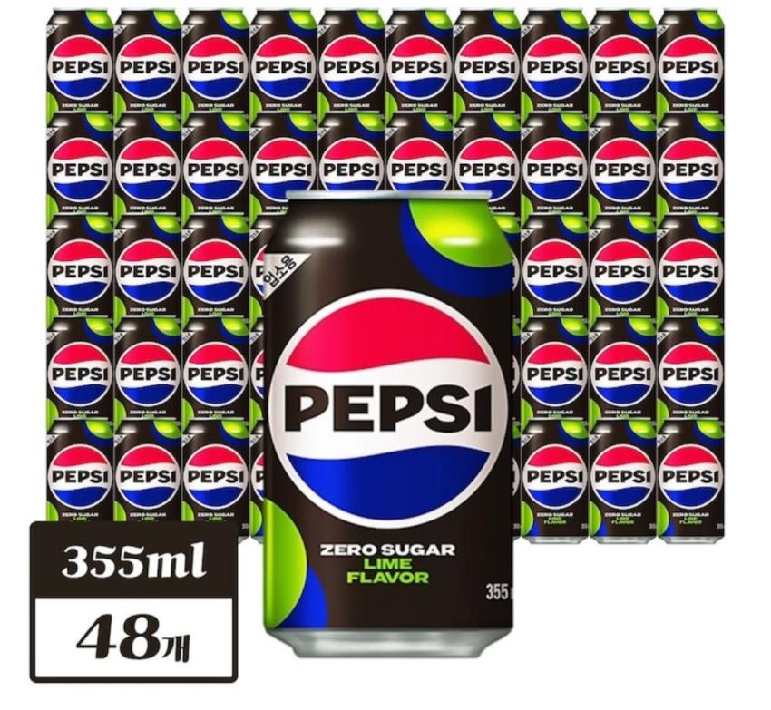 펩시 제로슈거 라임향 355ml 48개 24,645원