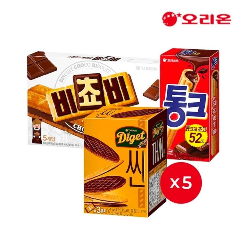 비쵸비 5개+통크 5개 +다이제씬 5개, 17,703원