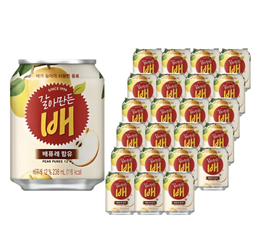 갈아만든배, 238ml, 24개 10,320원