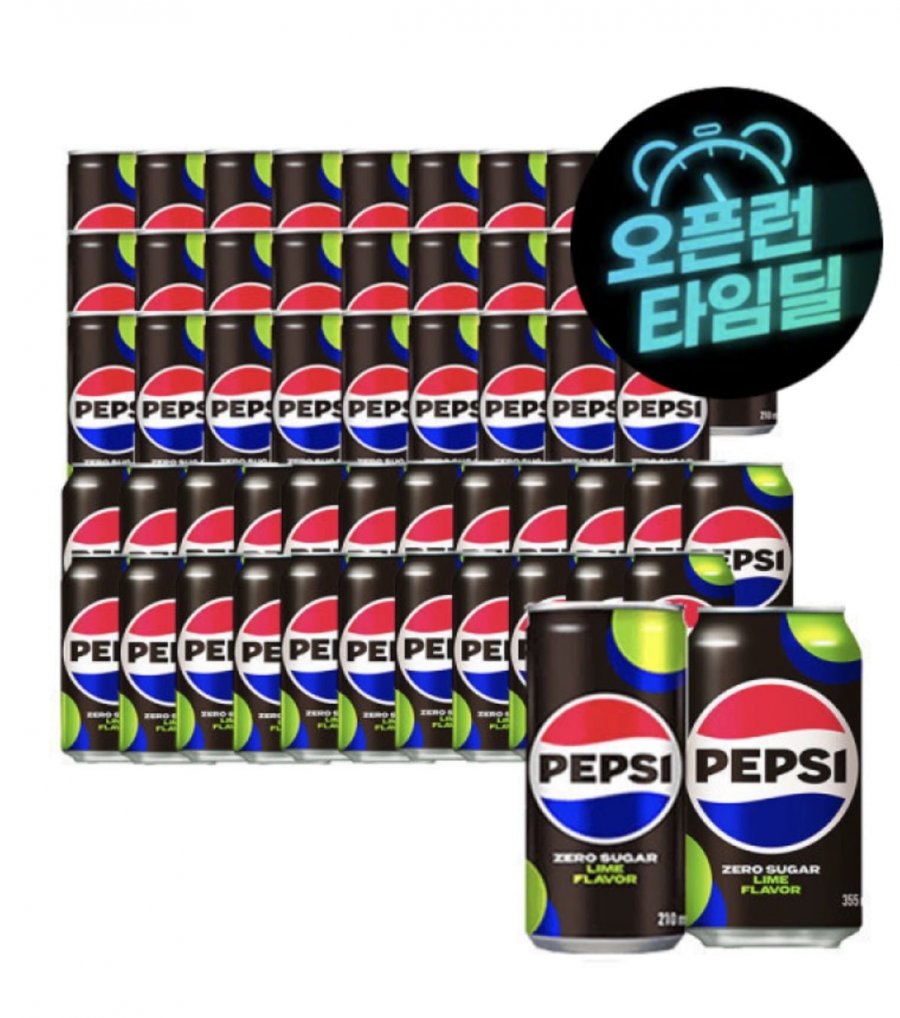 펩시제로라임 210ml 30캔 + 355ml 24캔 (23,900원/무료)