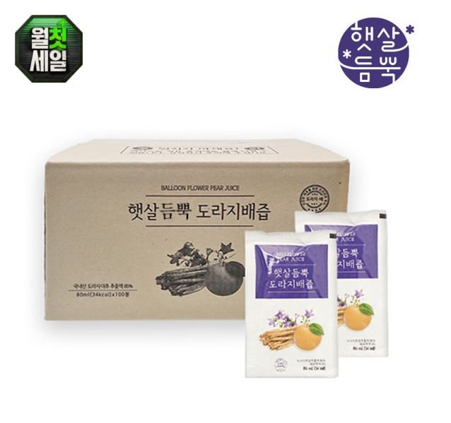 햇살듬뿍 도라지배즙 100포 (카드 15,320원/무료)