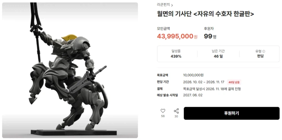 월면의 기사단 미니어처 보드게임 텀블벅펀딩