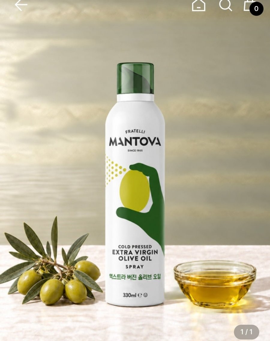 만토바 오리지널 엑스트라 버진 올리브오일 스프레이 330ml 2개 (27,930원/무료배송)