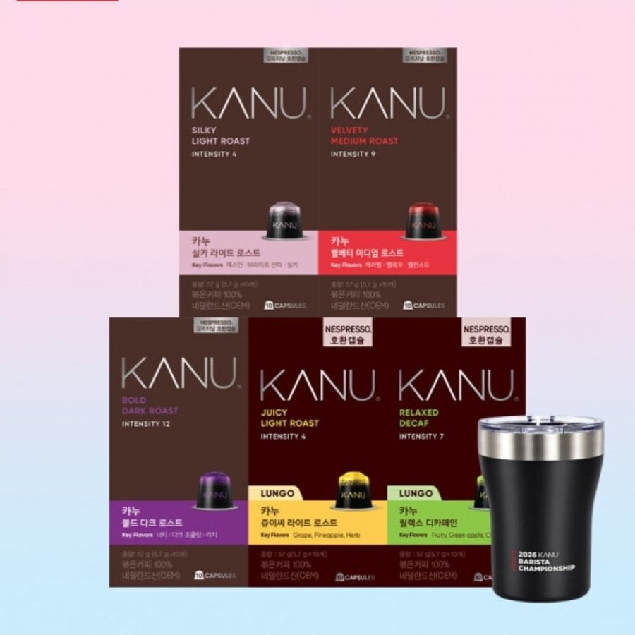 카누 호환 캡슐 골라담기 57g 4개(40캡슐) + 카바챔 텀블러 (15,980원/무료배송)