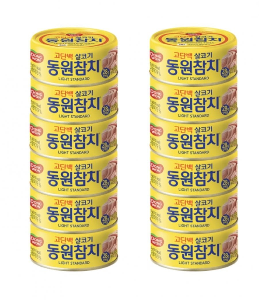 동원 라이트 스탠다드 참치 150g 원터치 12개 (22,660원/무료)