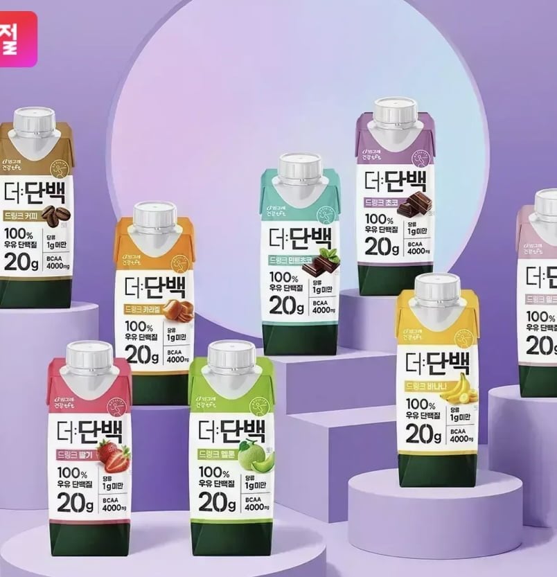 더단백 단백질 드링크 36팩 (42,800원/무료) 신한+티멤 3.8만3