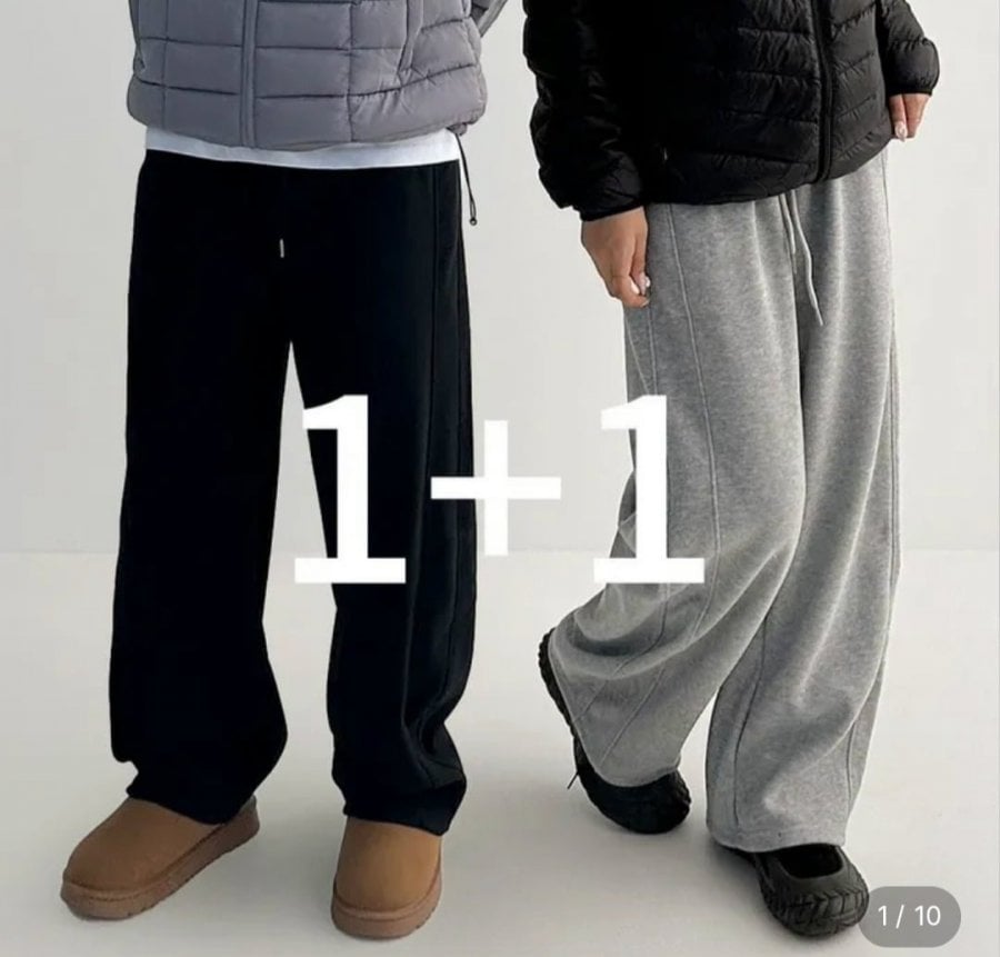 1+1 남녀공용 헤비 기모 와이드팬츠 (25,950원/무료)