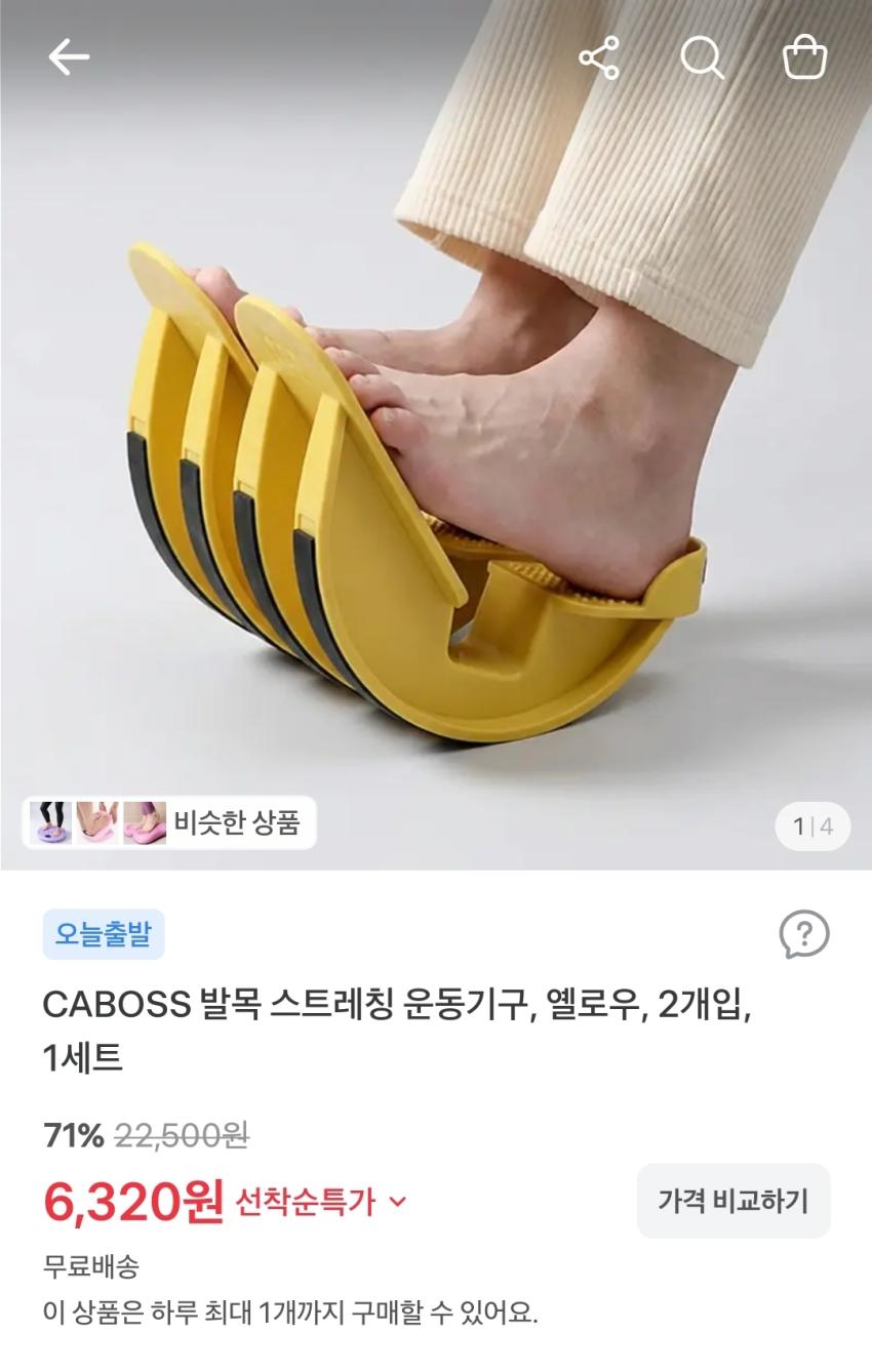 CABOSS 발목 스트레칭 운동기구 2개입, 1세트 6,320원