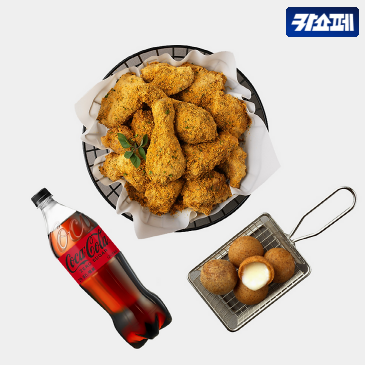 뿌링클+치즈볼+코카-콜라제로1.25L