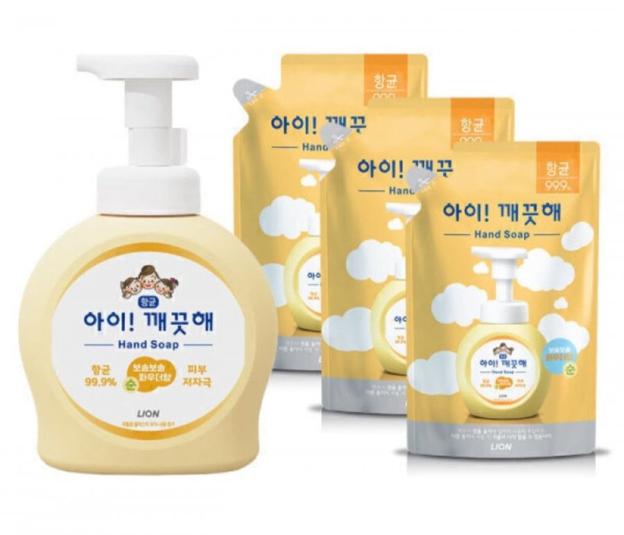 아이깨끗해 핸드워시 본품 용기 490ml 본품 용기 1개+450ml 리필 3개 (10,900원/무료)