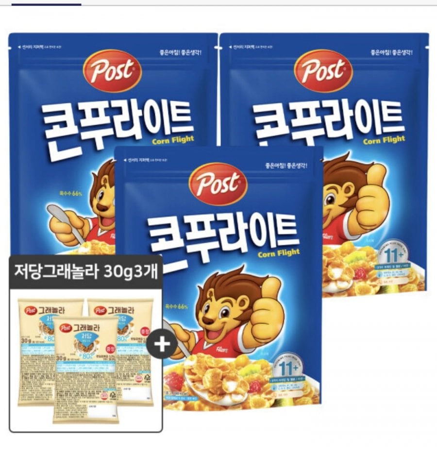 콘푸라이트 600g 3개 +그래놀라 저당렌틸오트 30g 3개 (9,500원/무료)