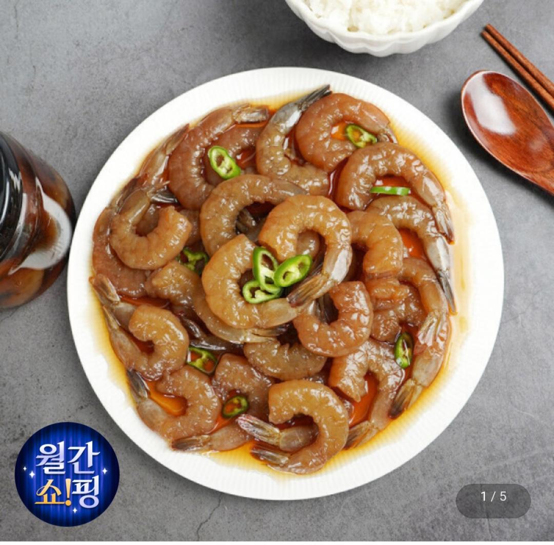 일품미식 한입 쏙 통통한 깐새우장 400g x 4개 (20,210원/무료)