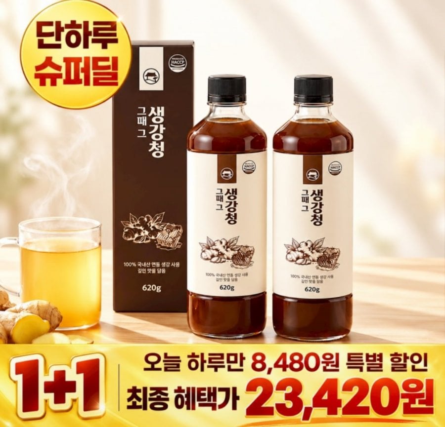 꿀담은 안동 생강차 농축액 2병 (23,420원/무배)