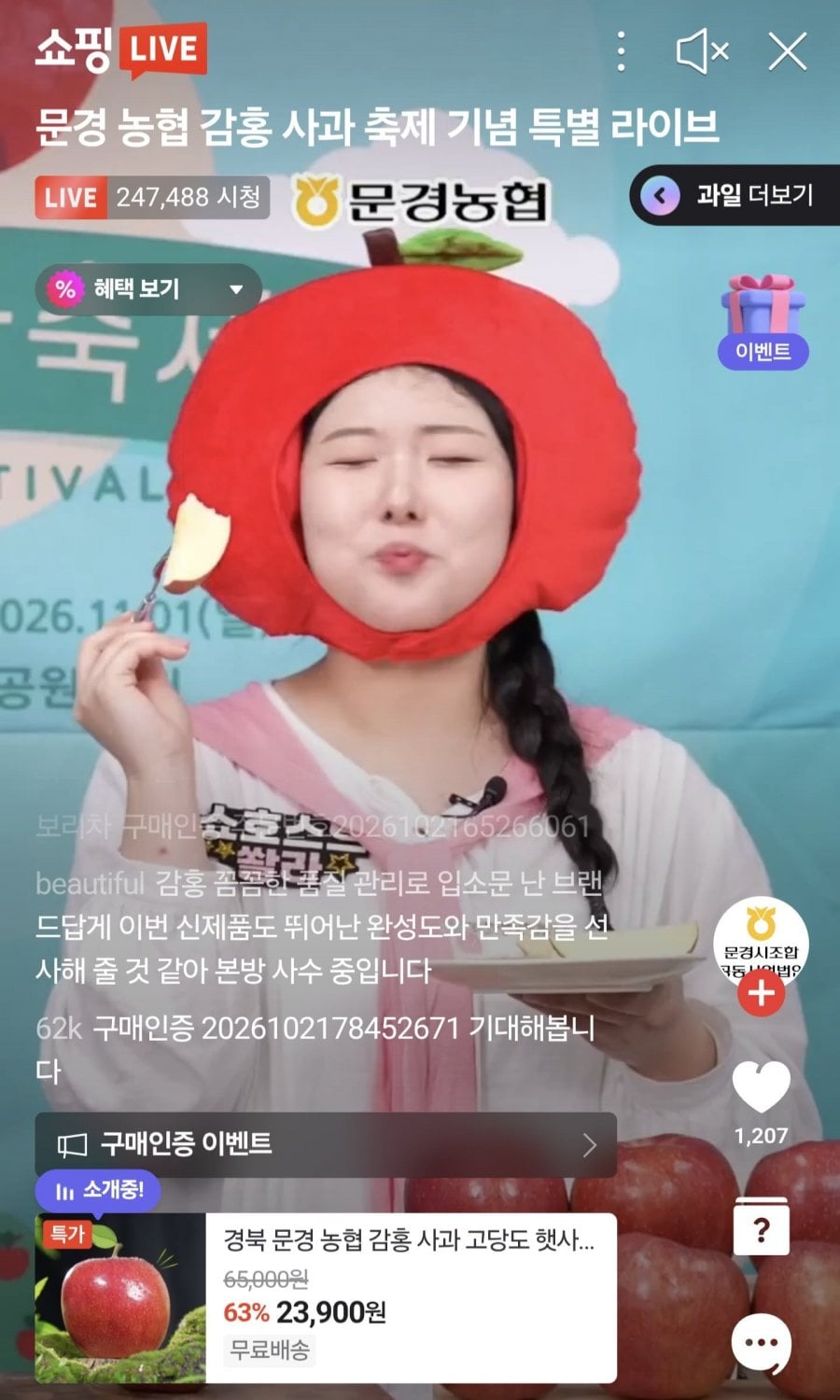감홍사과 3kg 가정용/정품 (23,900원~/무료)