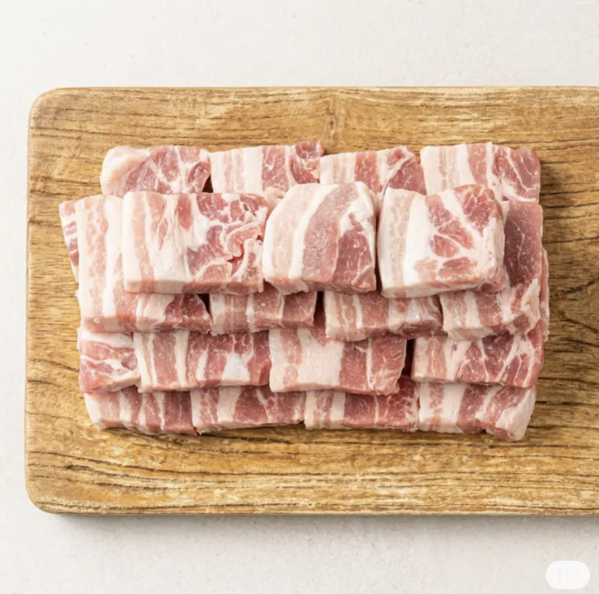 한입삼겹살 500g 2개 10,430원