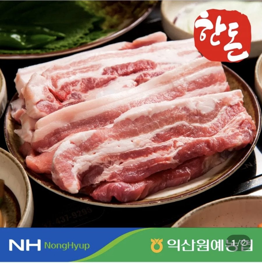 한돈 마블링 삼겹살 600g (14,980원/무료)