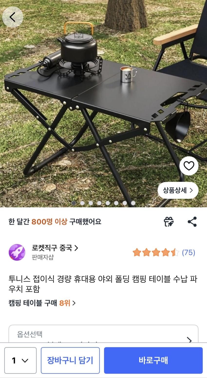 캠핑 테이블 수납 파우치 포함 9,850원