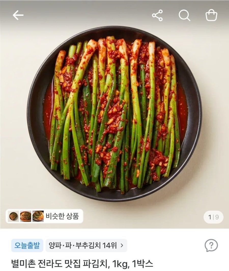 별미촌 전라도 맛집 파김치, 1kg(10,160원/무배)